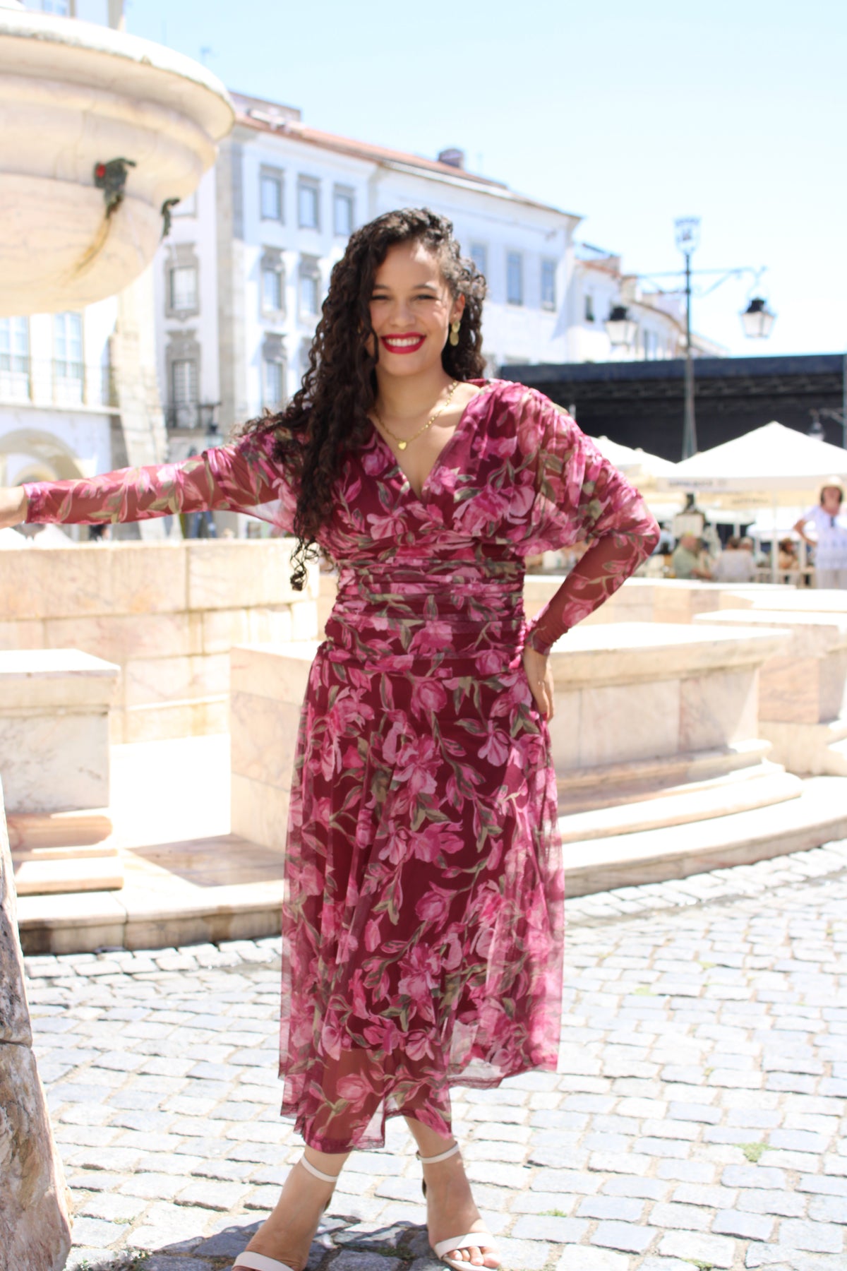 VESTIDO TULE ESTAMPADO