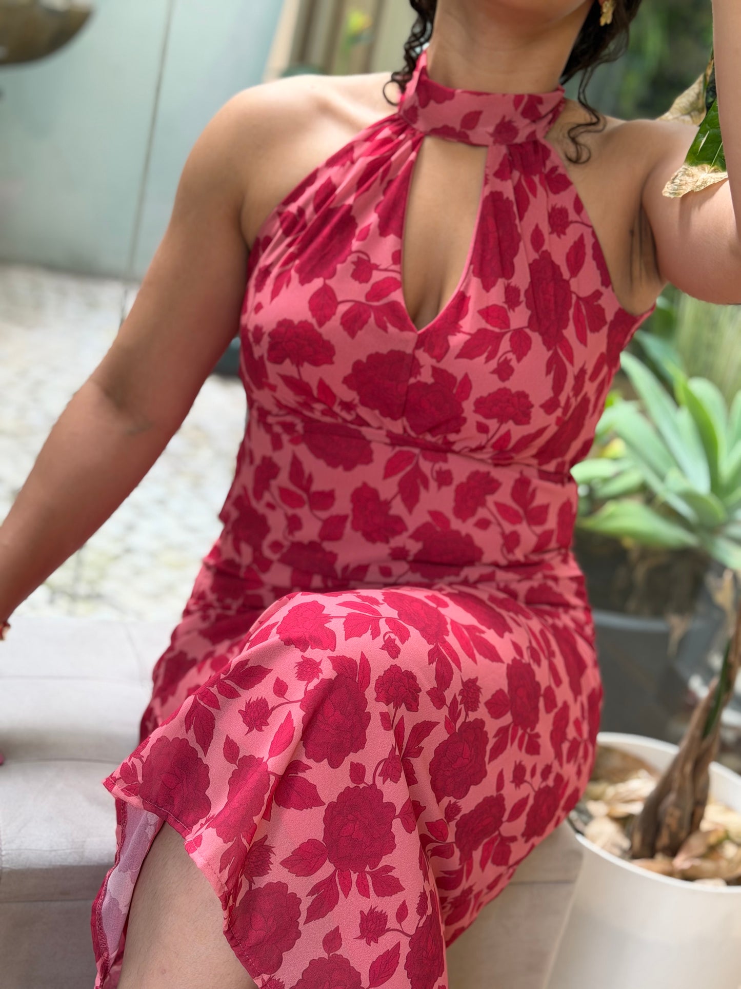VESTIDO FRENTE ÚNICA ESTAMPADO