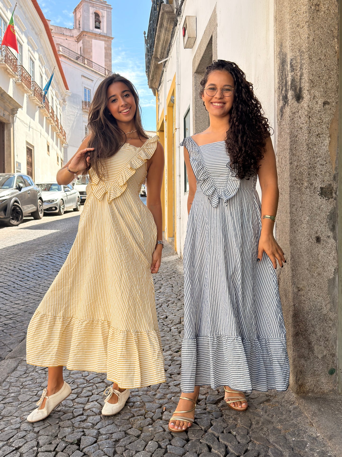 VESTIDO RISCAS FOLHO