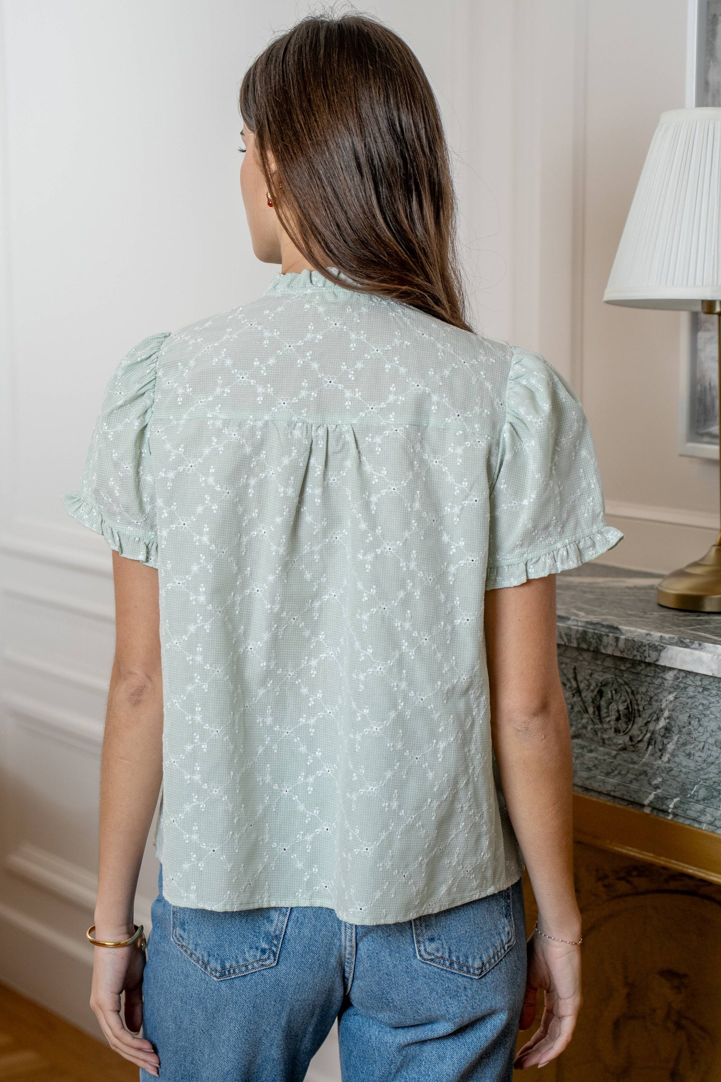 CAMISA VERDE BORDADA