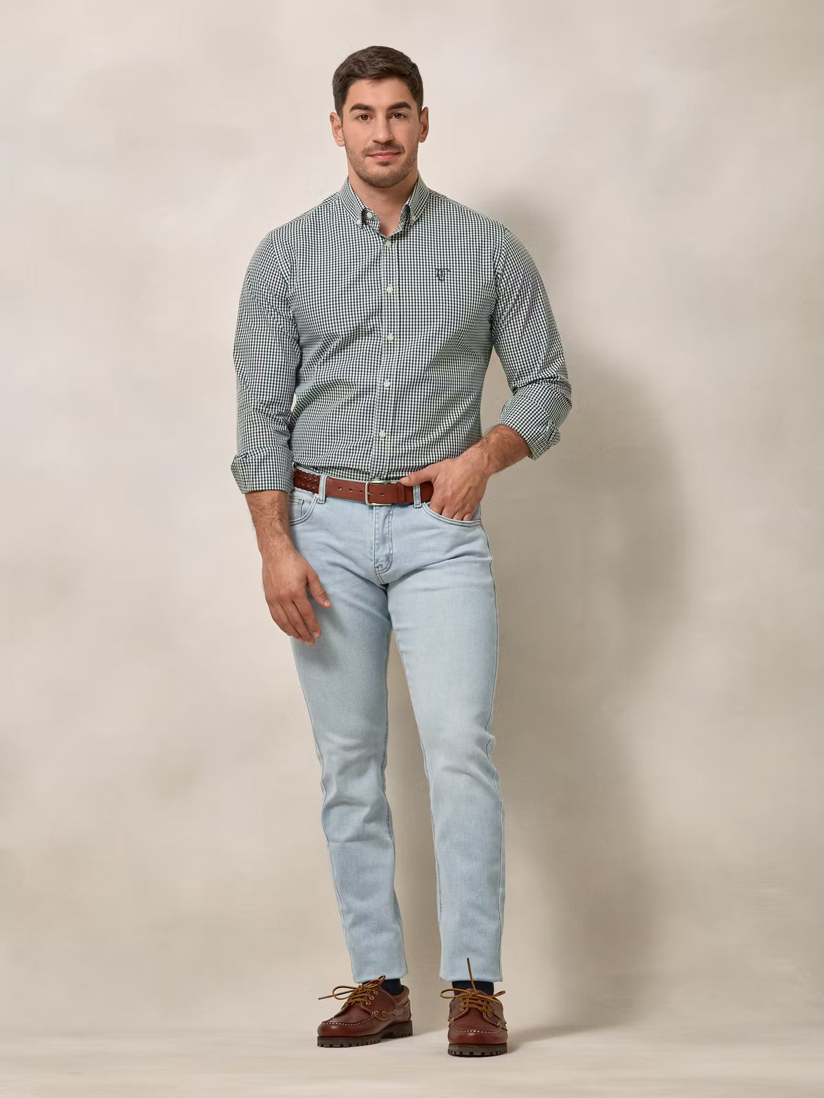 Camisa xadrez Vichy | Verde Abeto