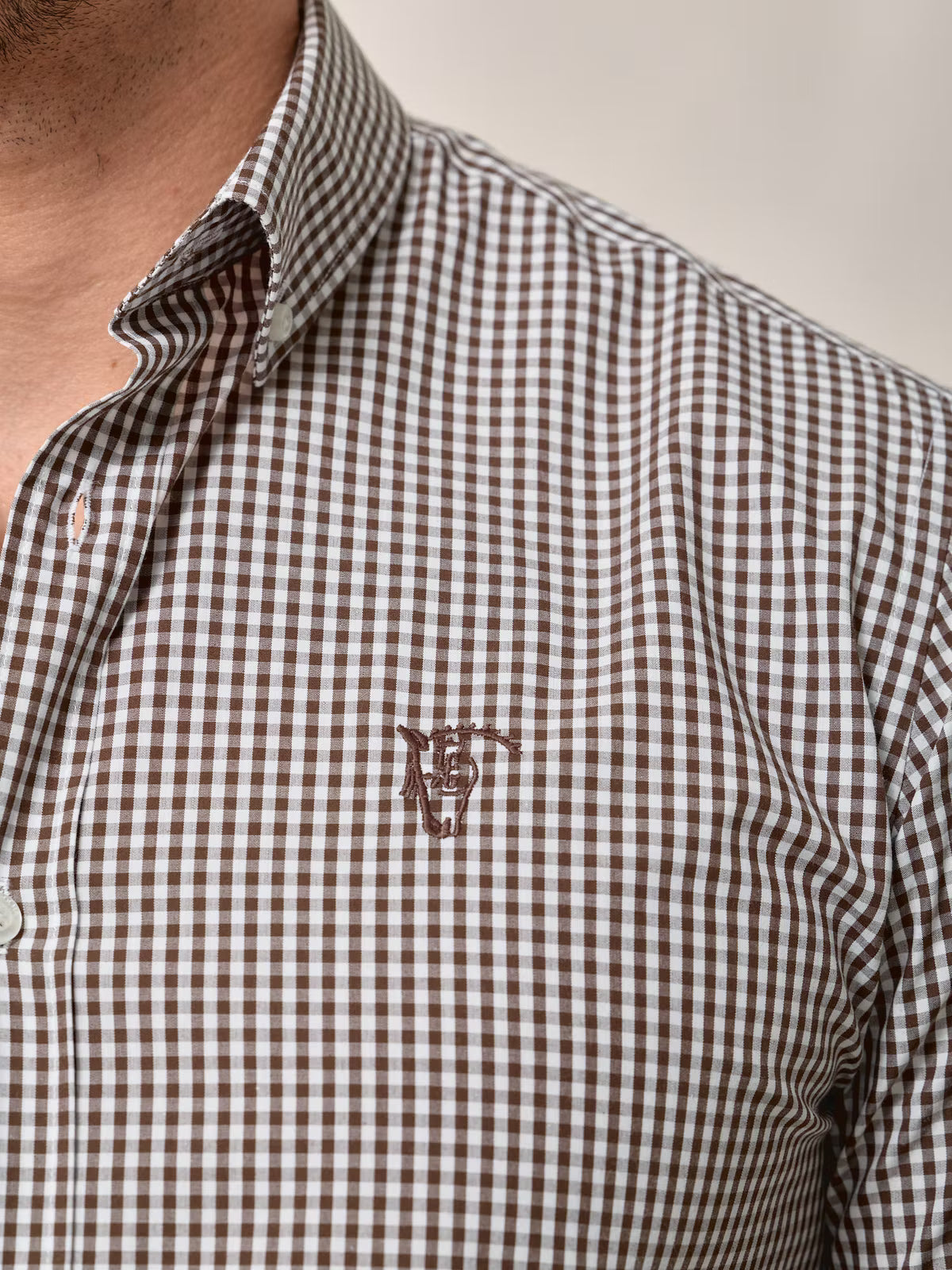 Camisa xadrez Vichy | Marrom