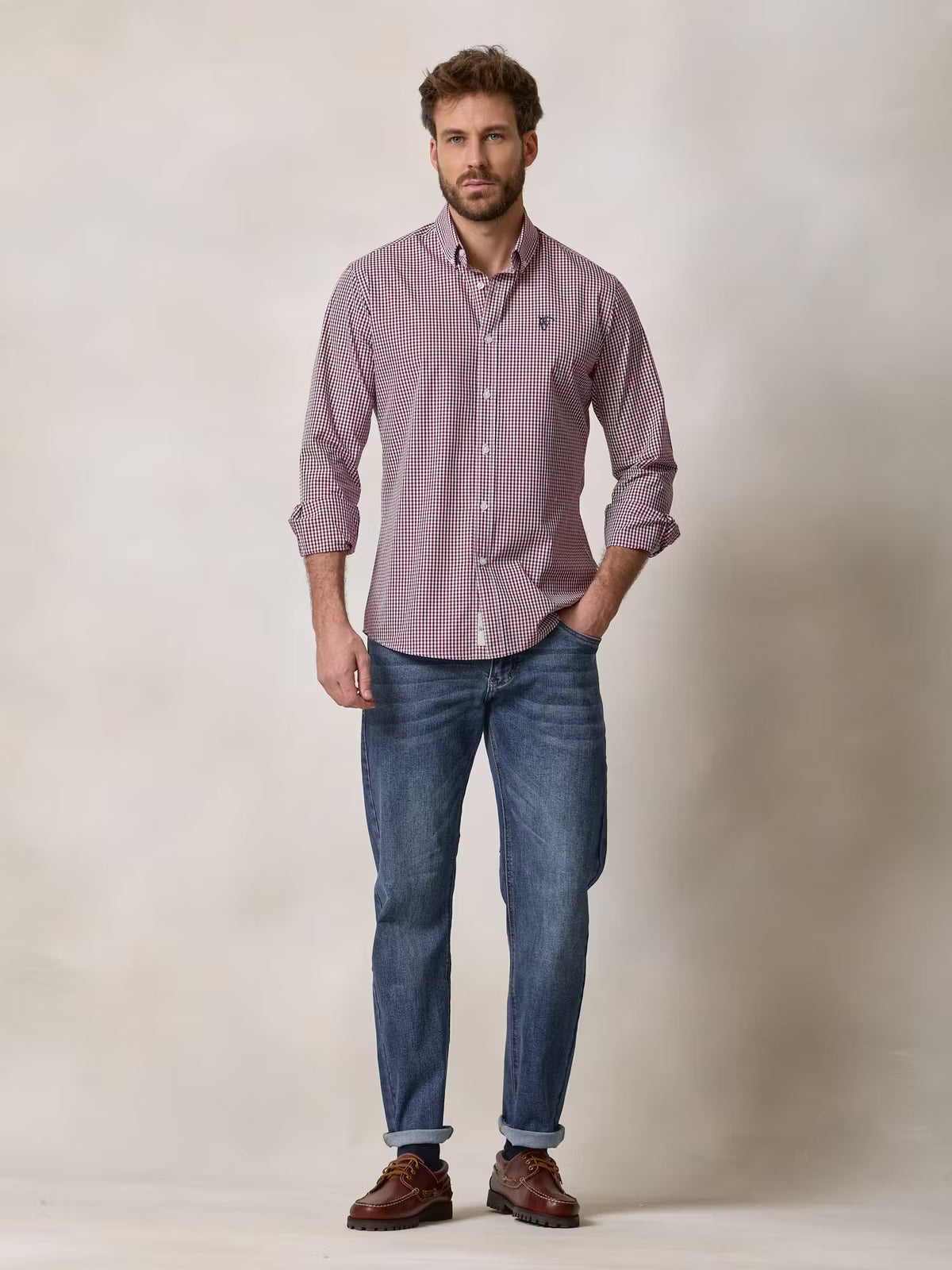Camisa xadrez Vichy | Vinho