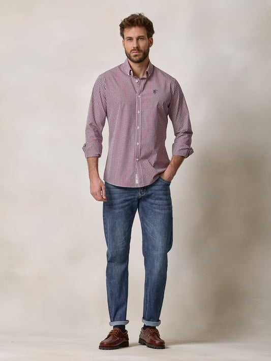 Camisa xadrez Vichy | Vinho