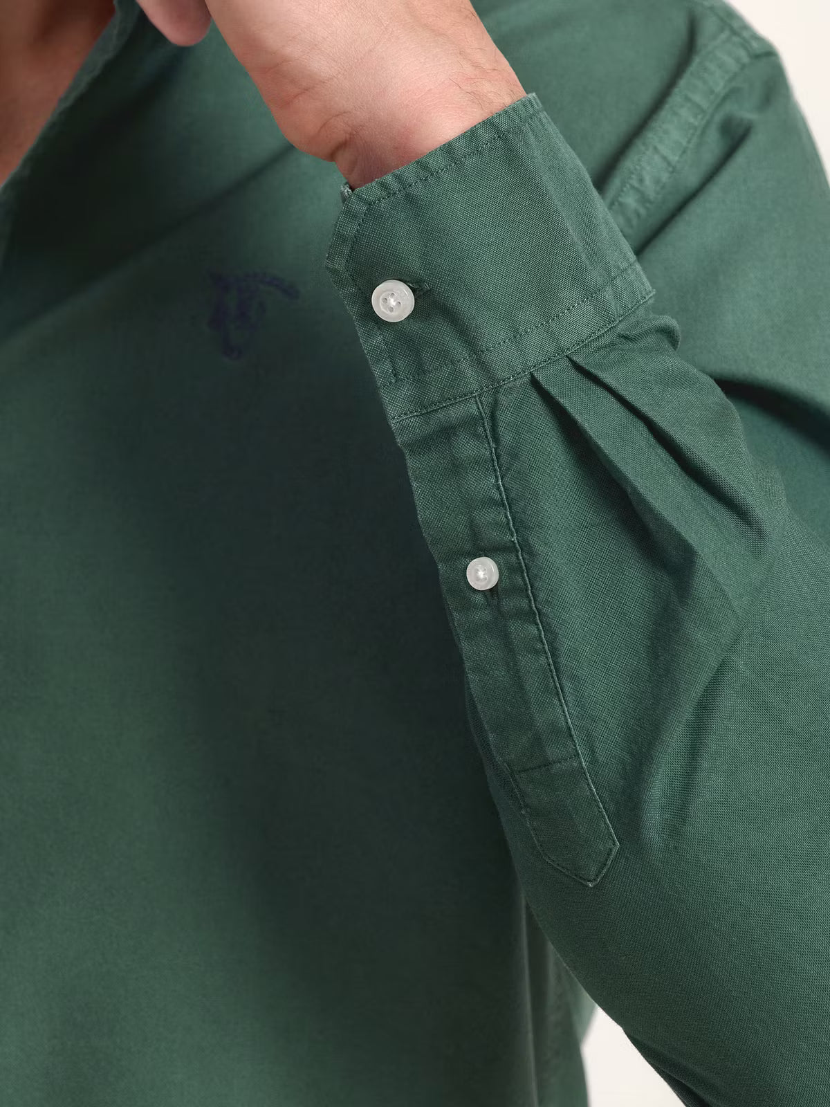 Camisa Garment Dyed | Verde Egeu