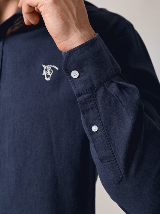 Camisa de linho | Azul Marinho