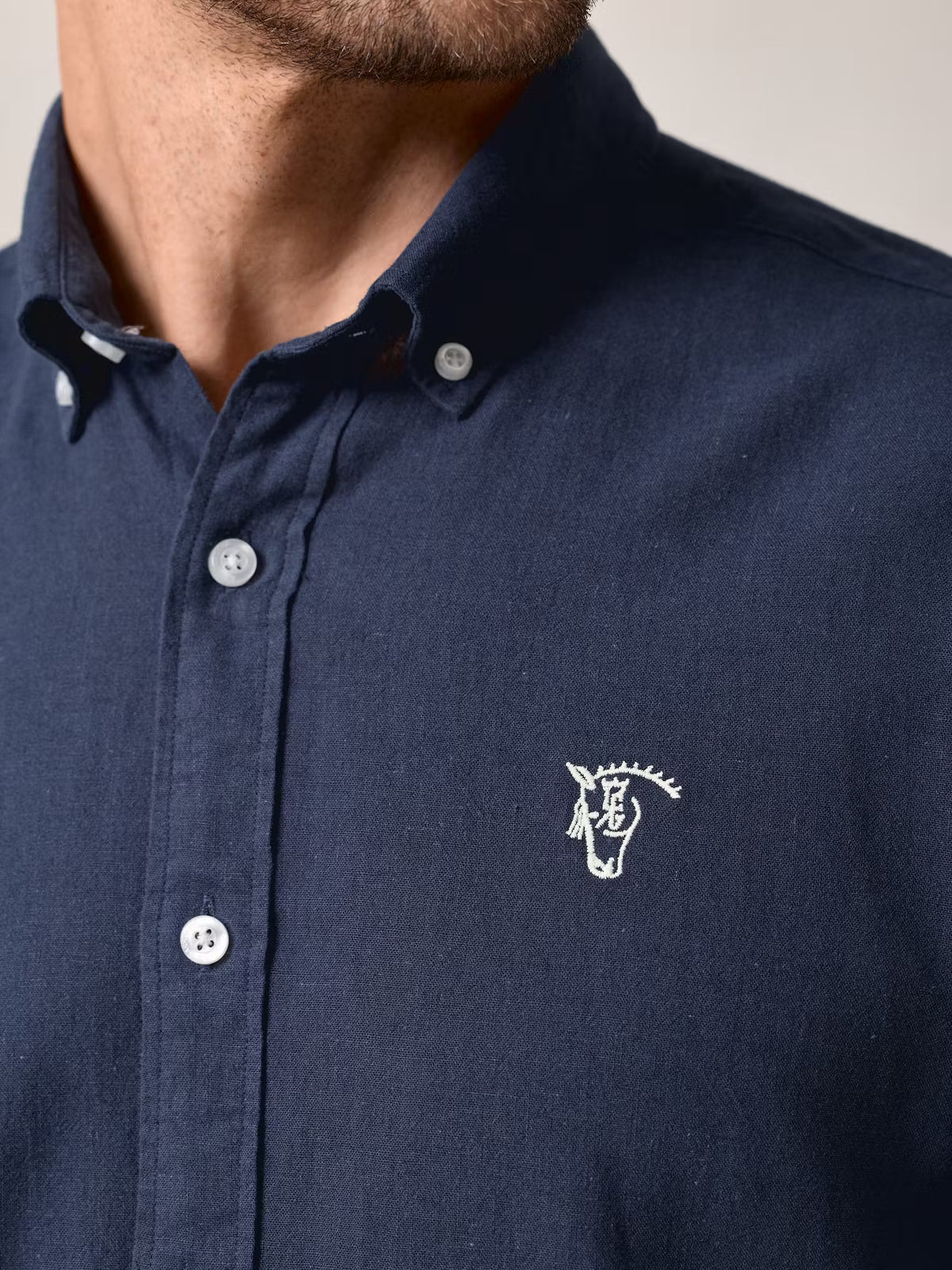 Camisa de linho | Azul Marinho
