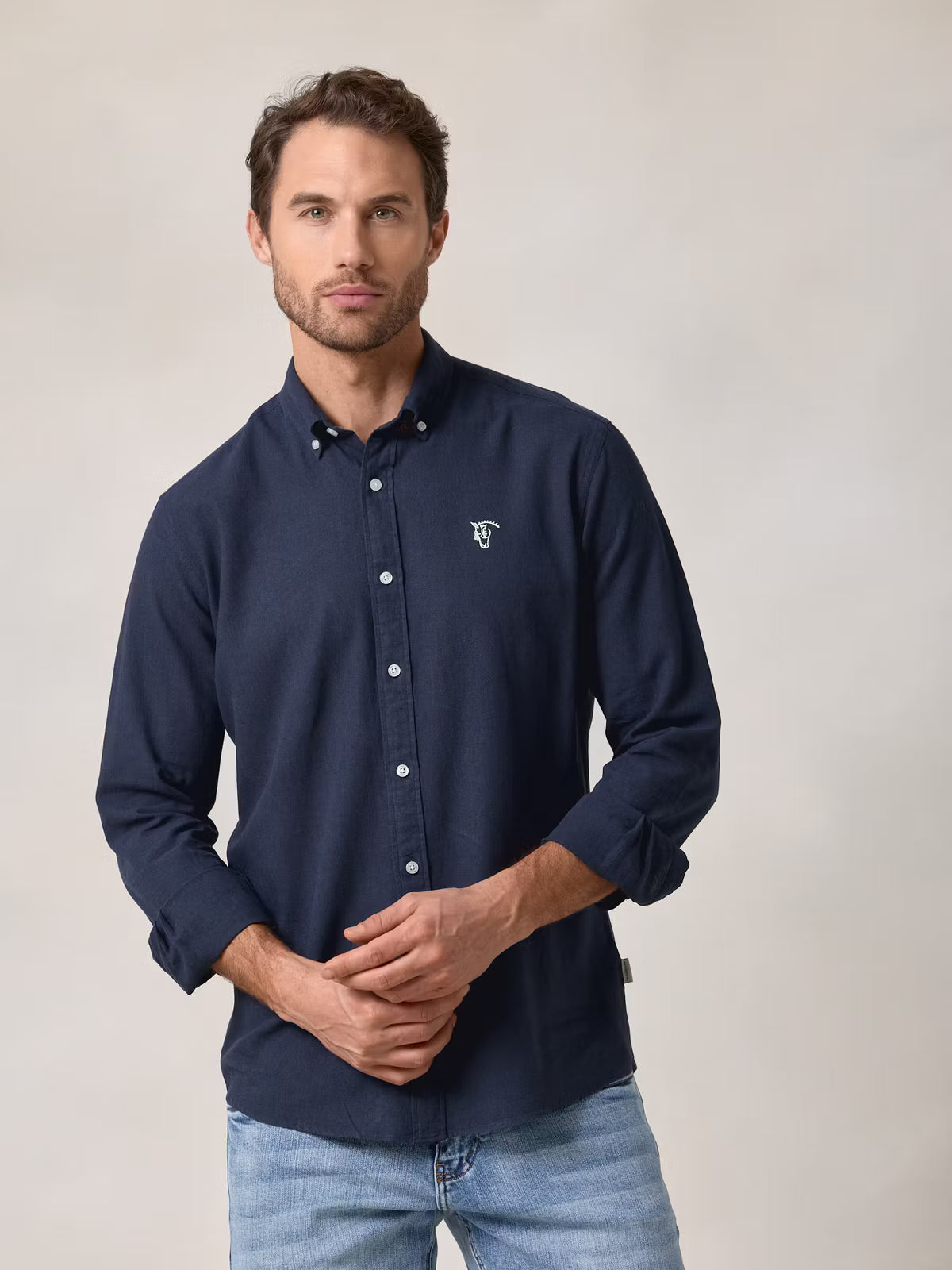Camisa de linho | Azul Marinho